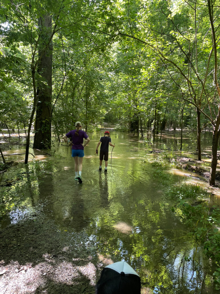 Flooded trail