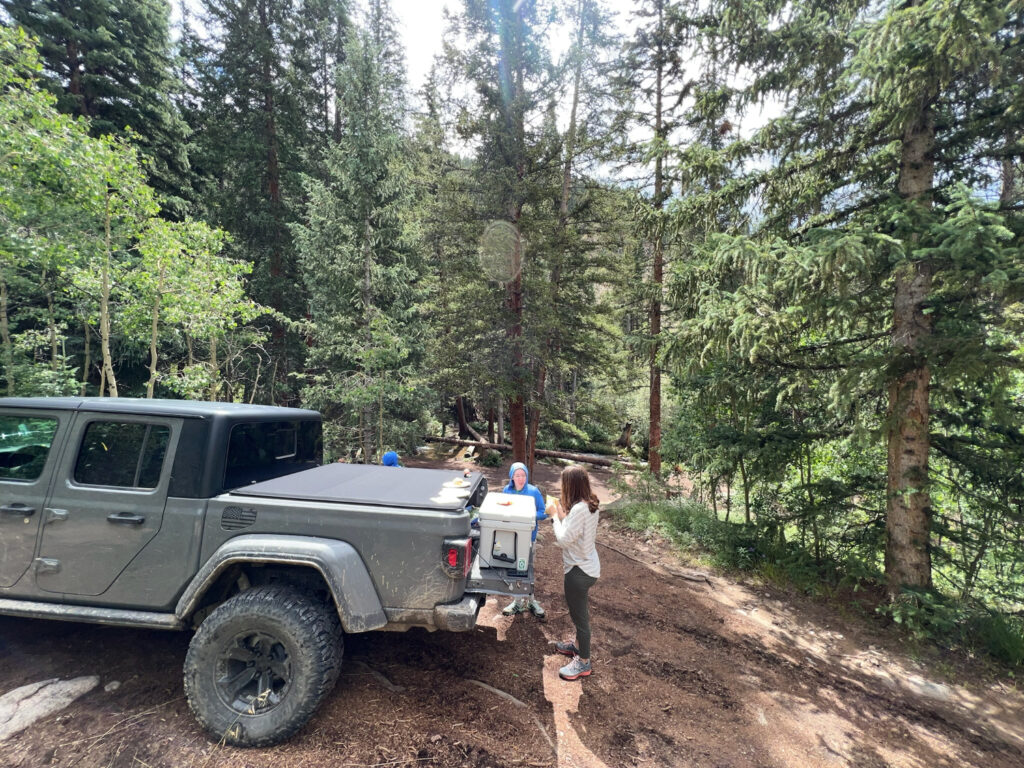 Picnic spot on Weston Pass