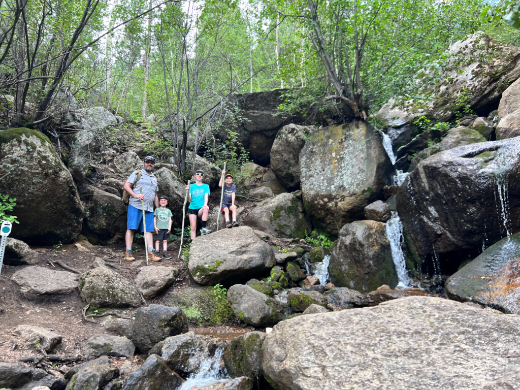 waterfall hike that you can walk across