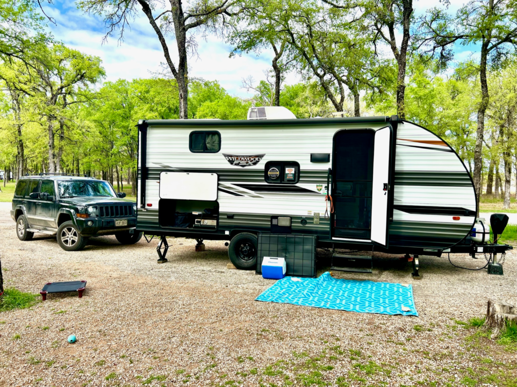 RV camping at Lake Whitney